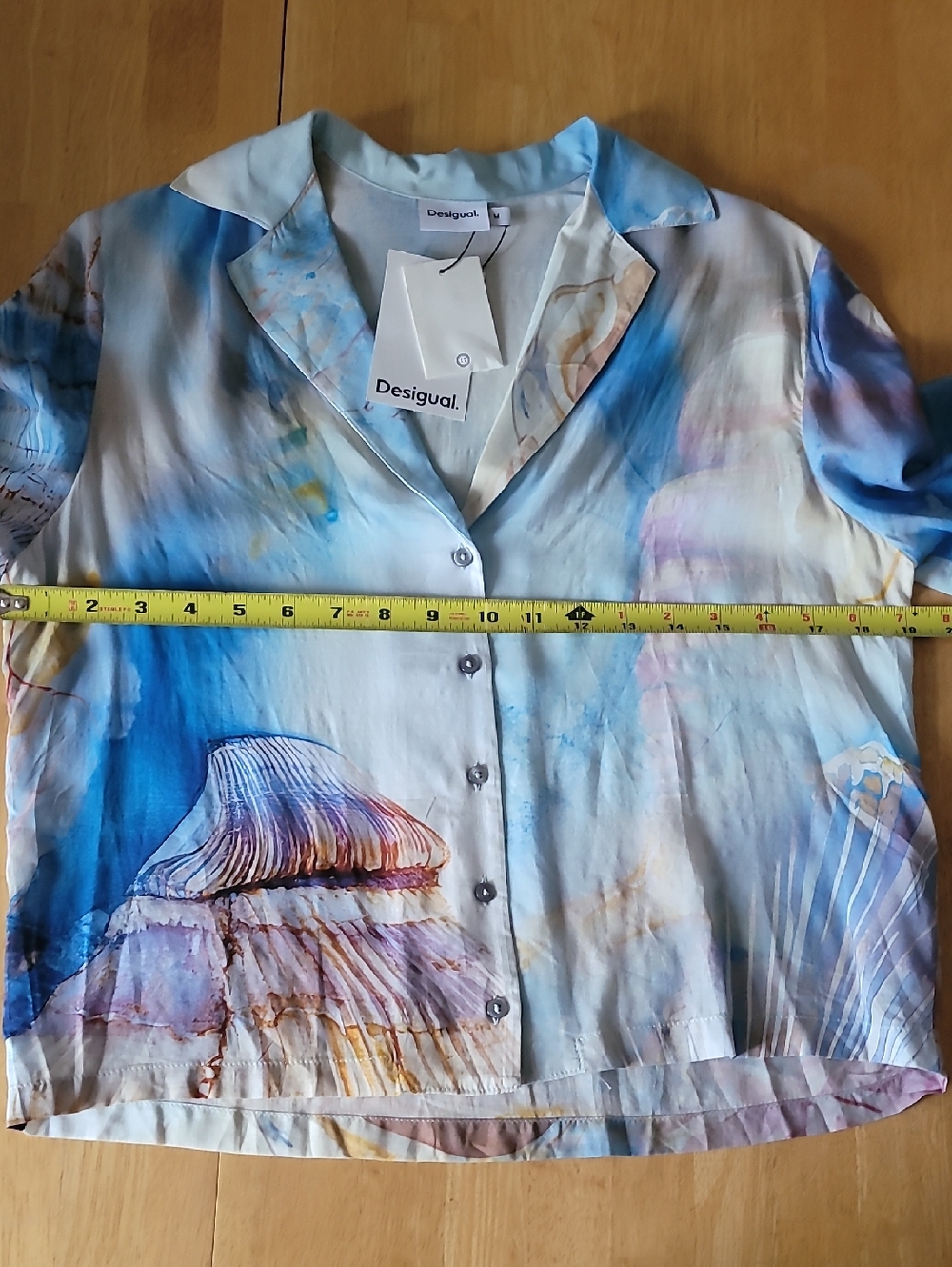 Desigual Shell-Print Short Sleeve Button-Down Shirt - Picture 9 of 12